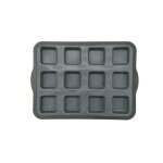Moule à gâteaux 12 carrés en silicone fibre de verre zenker Moule à gâteaux 12 carrés en silicone fibre de verre zenker