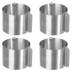 Moules  gteau - paris prix - extensibles inox - 6cm argent - pratiques et astucieux - faciles  utiliser ...