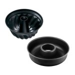 Moule  kouglofs 25 cm et moule  savarin 28 cm zenker black metallic