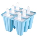 Moules à glace en silicone - wangjiangda - 6 cellules - réutilisable - bleu Moules à glace en silicone - wangjiangda - 6 cellules - réutilisable - bleu