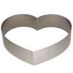 Cercle a patisserie en forme de coeur pour les entremets diam 26 h 7 cm - lares