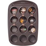 Moule  muffin - pyrex - 1452002 - en acier carbonne - antiadhsif - 12 trous
