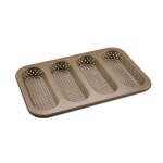 Moule  pain perfor 4 mini baguettes 33 x 22 cm zenker mojave gold