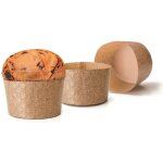 Moule panettone jetables h 10. 5 - diam 14 cm (5 pc) papier resistant a 200�