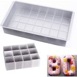 Moule  ptisserie en aluminium - moule  gteau rectangulaire rglable antiadhsif pour mariage