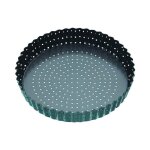 Moule � tarte - fortunat - 23 cm - acier antiadh�sif - perfor� - bords cannel�s