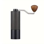 Moulin  caf manuel - noir - acier inoxydable - mouture rglable - portable - ergonomique