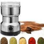 Moulin  caf et mixeur lectrique broyeur pour grains de caf graine de lin et autres pices - inox ...
