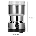 Moulin à herbes à grains de café à Épices Électrique en acier inoxydable broyeur mixeur outil de cuisine(prise ... Moulin à herbes à grains de café à Épices Électrique en acier inoxydable broyeur mixeur outil de cuisine(prise ...