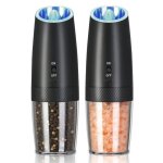 Moulin à poivre et sel Électrique par gravité - 135ml - led intégrée - pack de 2 - réglable - idéal pour ... Moulin à poivre et sel Électrique par gravité - 135ml - led intégrée - pack de 2 - réglable - idéal pour ...
