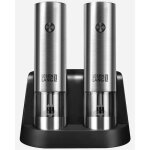 Moulin � sel et poivrier �lectrique rechargeable - lebenlang - acier inoxydable - led - usb - c - 2 pi�ces ...