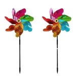 Moulins � vent - inf - 2 - pack - multicolore - r�fl�chissants - r�pulsifs pour oiseaux