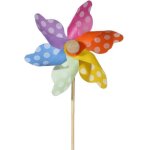 Moulin  vent 28cm multicolore  pois