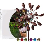 Moulin à vent solaire en métal résistant 155 cm - guirlande lumineuse solaire jardin exterieur - lampe ... Moulin à vent solaire en métal résistant 155 cm - guirlande lumineuse solaire jardin exterieur - lampe ...