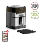 Moulinex friteuse sans huile + grill 4. 6l 8 programmes temprature rglable timer digital air fryer ...