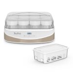 Yogurteo family yaourtire pour yaourt et fromage blanc 12pots de yaourt de 200ml bac  fromage blanc ...