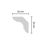 Decosa angle rentrant pour la moulure a40 - polystyr�ne - blanc - 4 angles