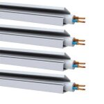 Moulures �lectriques adh�sives - ggk - ws10202 - 7x12mm - lot de 4 - pvc blanc