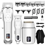 Moursiieny - tondeuse cheveux professionnelle - ecran lcd - sans fil - rechargeable - 9 peignes de limite ...