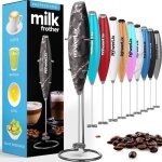 Mousseur  lait lectrique  piles powerlix avec support en acier inoxydable 15 - 20s puissance 19 000 ...