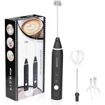 Mousseur  lait lectrique rechargeable usb - netboat avec 2 ttes de mlange diffrentes