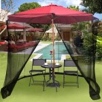 Moustiquaire de camping moustiquaire parasol translucide moustiquaire de table voile et arceau crochet ...