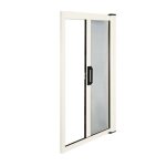 Moustiquaire enroulable - sans marque - 140x240 - aluminium - blanc - ajustable