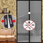 Moustiquaire - joyfan - 140 x 240 cm - fibre de polyester - fixation magntique - couleur noire