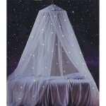 Moustiquaire de lit - freosen - ciel du lit avec �toiles fluorescentes - blanc - enfant - 0. 6x2. 5x1. ...