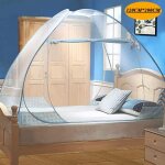 Moustiquaire de lit pliable portable de voyage moustiquaire double porte camping mosquito rideau 120 ...