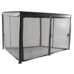 Moustiquaire pour pergola avila graphite 4x3m en polyester - hesp�ride