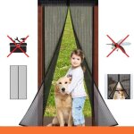 Moustiquaire porte � fermeture aimant�e rideau de porte anti mouche fermeture auto kit dinstallation ...