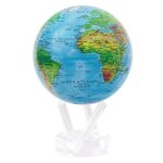 Mova globe carte du monde en relief bleu 45 avec base rotatif � �nergie solaire d�coration �ducation ...