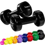 Movit set de 2 haltères en vinyle noir 10 kg (2 x 5 kg) Movit set de 2 haltères en vinyle noir 10 kg (2 x 5 kg)