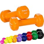 Movit set de 2 haltères en vinyle orange 3 kg (2 x 15 kg) Movit set de 2 haltères en vinyle orange 3 kg (2 x 15 kg)