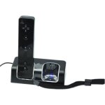 Mp power @ noir charge support de charge station 2 port + 2 batterie 2800mah pour nintendo wii wiimote ...