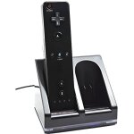 Mp power @ noir station chargeur 2 port + 2 batterie battery 2800mah pour nintendo wii wiimote manette ...