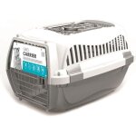 Mpets cage de transport 57 x 36 x 32 pour chien - m - gris et blanc