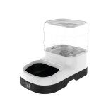 Mpets distributeur de croquettes nile - pour chien et chat - 1500ml - noir et blanc