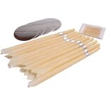 Mqforu bougies doreillecire dabeille naturelle soins de sant?10 pcs avec disques de protection et cotons ...