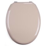 Msv abattant wc mdf cleo beige - charni�res inox