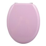 Abattant wc mdf cleo rose poudr� - charni�res inox msv
