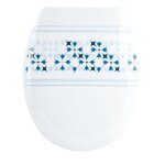 Abattant wc thermo dur malta bleu & blanc - charni�res ps msv