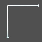 Barre tringle pour rideau de douche dangle à fixer en alu 80x80cm blanc msv Barre tringle pour rideau de douche dangle à fixer en alu 80x80cm blanc msv