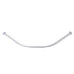 Barre tringle pour rideau de douche incurve  fixer en alu 80x80cm blanc msv