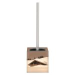Msv brosse wc avec support mdf & acier inox carr� cottage sepia