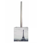 Msv brosse wc avec support mdf & acier inox tour eiffel