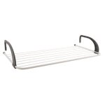 Etendoir balcon 7m acier blanc & noir msv