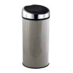 Poubelle touch inox 30l taupe msv