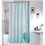Rideau de douche - msv - 240x200cm - polyester - bleu - accessoires de salle de bain
